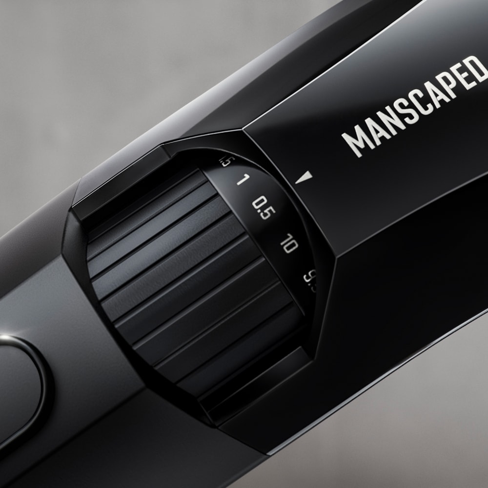 Closeup of The Beard Hedger® trimmer settings