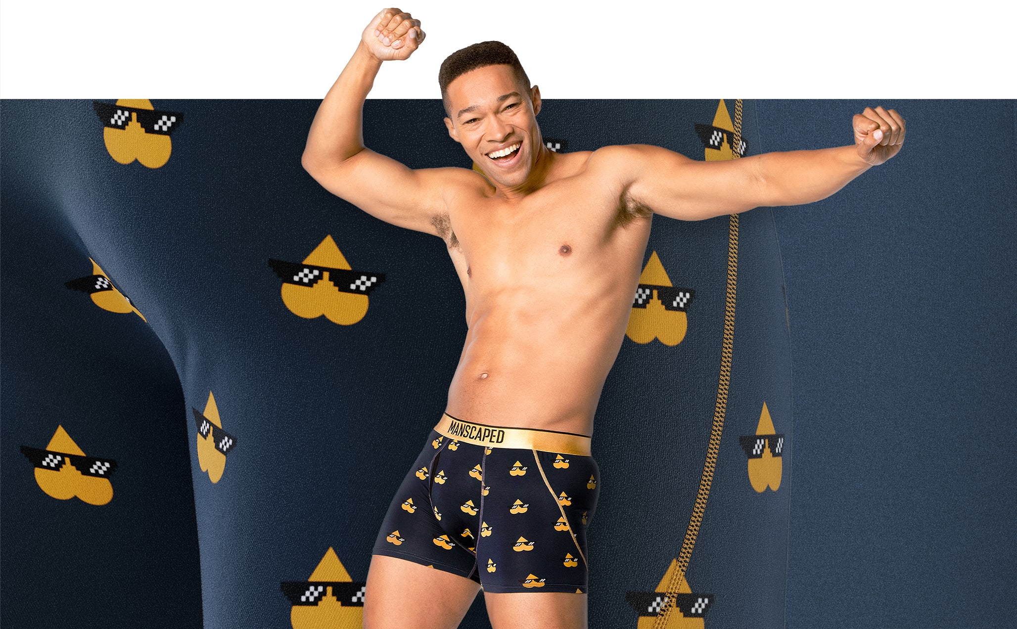 Gold boxer shorts deals