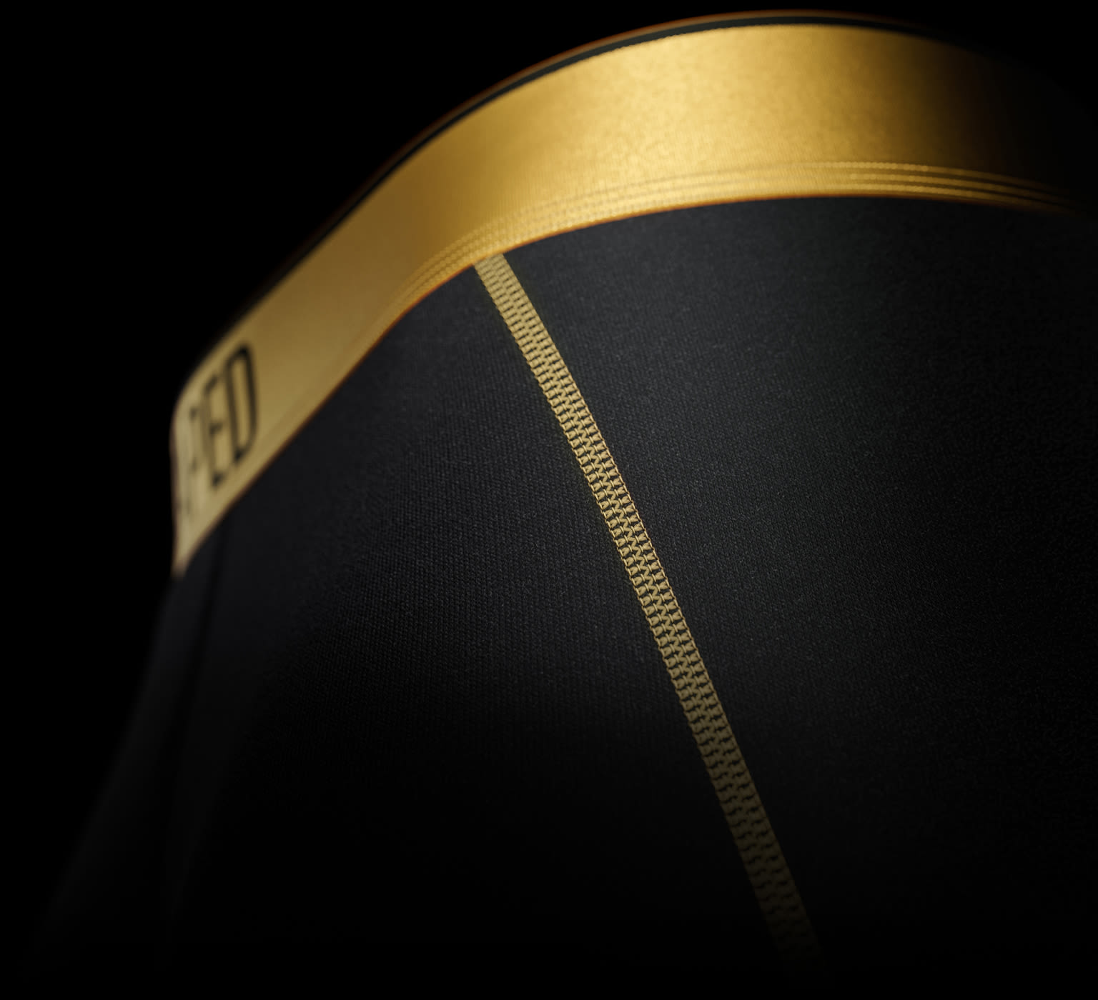 Closeup of the MANSCAPED® Boxers 2.0 flatlock seams